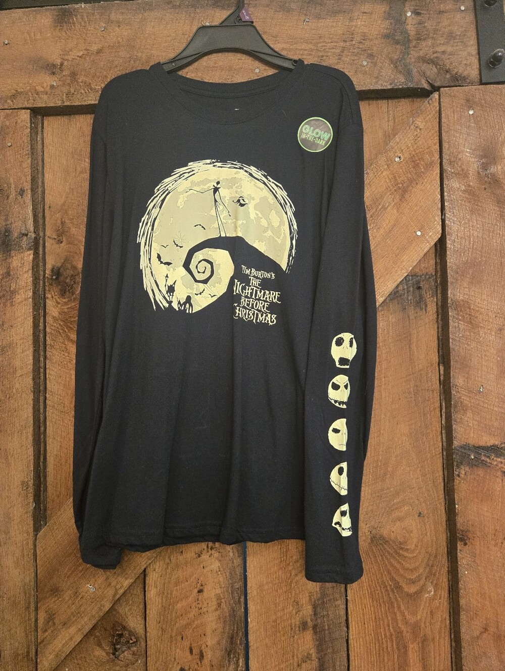Disney The Nightmare Before Christmas Black Tee with White Logo